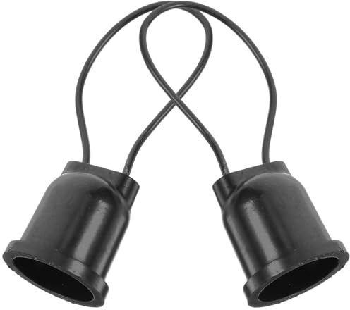 LIFKICH Portalámparas Estanco para Exterior Rosca E27 2 Piezas Base de Bombilla Resistente al Agua Ip66 y Alta Temperatura para Lámparas de Techo