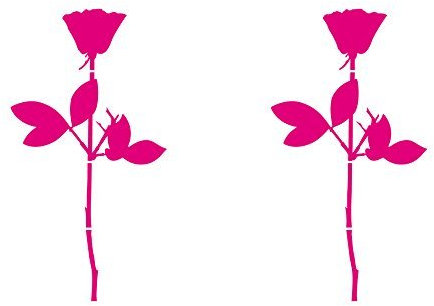 Rose 10cm Car Window Mirror Sticker Tattoo die cut decals vinyl adhesive Deco Foil Depeche Mode - 2 Pcs pink