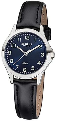 Regent Damen Analog Quarz Uhr mit Leder Armband 12111163