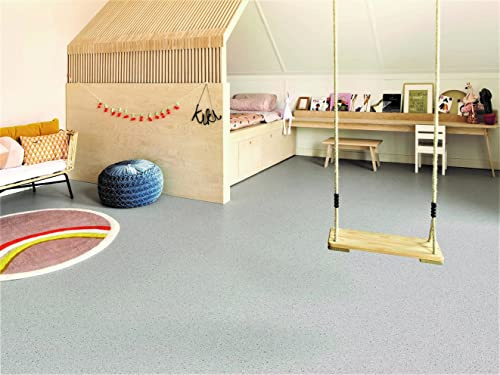 PVC Bodenbelag Vinylboden im Sand-Design, hellgrau, Zuschnitt (2m breit / 3m lang)