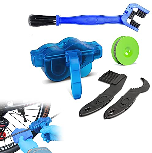 jiele Fahrrad Reinigungsbürste Set, Fahrrad kettenreiniger bürste, Fahrrad Clean Brush Kit, Bike Reinigungsbürste Tool, für Fahrräder, Mountainbikes, Motorräder etc