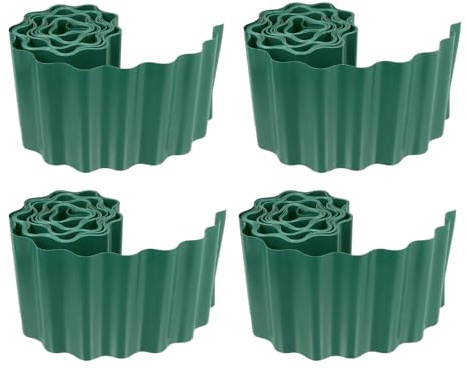 Garden Mile Rouleau de bordure en plastique vert 15 cm x 30 m pour pelouses, parterres de fleurs, pierres, protection de l'herbe, des parterres de plantes, bricolage, aménagement paysager extérieur