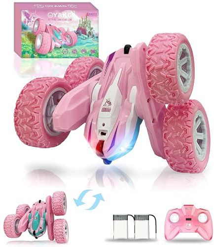 OYAKG Ferngesteuertes Auto ab 3 4 5 6 7 8 9 Jahre,Einhorn LED 4x4 Rosa RC Car 2xAkku 60min Play,Geschenke Mädchen,Spielzeug ab 3 4 5 6 7 8 Jahre Mädchen Geburtstagsgeschenk[Traumhafte Einhorn Edition]