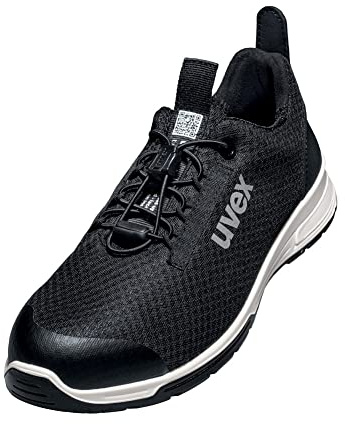 Uvex 1 Safety Trainers S1 ESD Toe & Midsole Protection Light Flexible Breathable (Black, UK_Footwear_Size_System, Adult, Men, Numeric, Medium, Numeric_13)