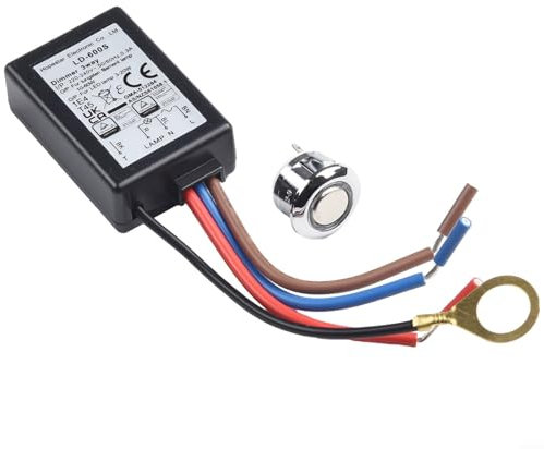 DAZZLEEX Induktiver Schalter, EU Fade L Bv LD600S Eingebauter 3-Wege-Finger-Touch-Dimmer EIN-AUS-Schalter