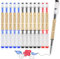 Hopton 12 Stück Gelschreiber Schwarz, Gel Stift, Schnelltrocknende Kugelschreiber, Gelstifte Set, Gel Pen, Liquid Gel Ink, Tintenroller für Schulsachen, Schreiben, Geschäft - 3 Farben