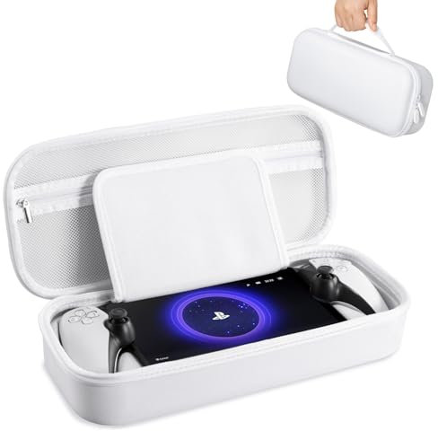 CoBak Carry Case for PlayStation Portal | Handheld Hard Shell for PS5 Console Hold Accessories and Travel and Storage Protection for Headset Charger Headset & More, White