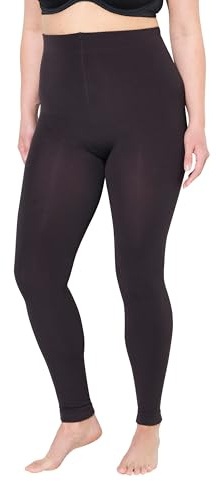 Ulla Popken dam Termo-strumpbyxor Thermo-strumpfleggings, Weiches Futter, Elastikbund