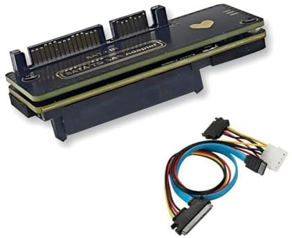 Fangxuee Convertidor de Adaptador A SAS de Escritorio, Tarjeta Expansión de 6 Gbps (7 y 15) Macho de 22 A SAS de 29 para Disco Duro SAS de 2,5 Pulgadas y 3,5 Pulgadas