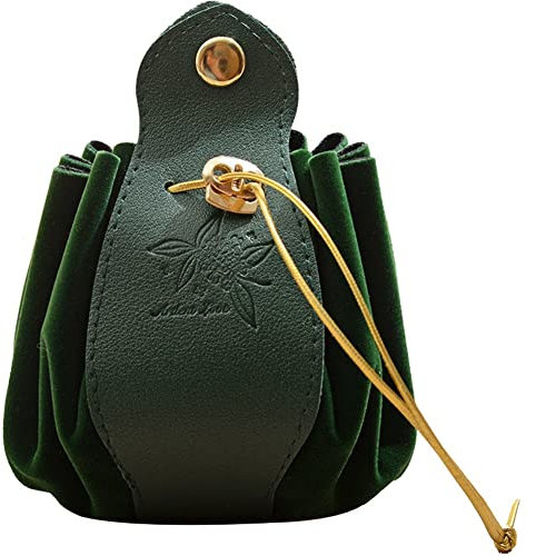 HiyyFloy Leder-Beutel Kordelzug, Handgefertigte Würfeltasche, Geldbörse, Schleudertasche, Schmuckbeutel Für Rollenspiele Und Andere Zwecke