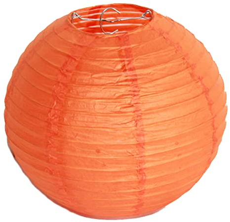 AAF Nommel Lampion orange Japankugel Papierlampe Papierleuchte Papierlaterne Durchmesser 20cm