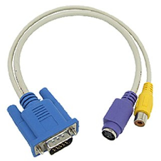 VGA to TV RCA S-video Converter Adapter Cable PC Laptop