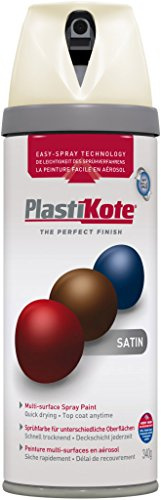 PlastiKote Twist & Spray Paint 400ML Chalk /Matt / Satin / Gloss /Sealer Satin Porcelain