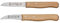 RÖR Haushaltsmesser/Gemüsemesser - Oma's Küchenmesser Set 2-teilig aus Gußstahl mit Glattschliff und Buchenholzgriff - nicht rostfrei - Made in Germany/Solingen