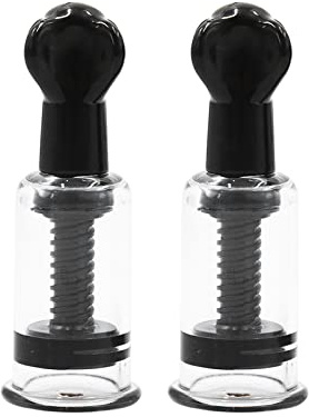 Extra starke Nippelsauger-3 Größen verfügbar,Brustwarzensauger Brust Stimulation Transparent und sichtbar Sexspielzeug Klitoris Sauger Brustpumpe Für Frauen Paare (Schwarz, φ2,5cm)