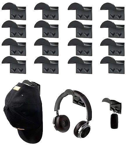 16 Stück Selbstklebende Hut-Organizer Huthaken,Cap Halterung Wand,Hut-Halter Hutständer Haken,Kappenhaken für die Wandmontage Hutaufbewahrung Huthalter Für Baseball Kappe Kleiderbügel Veranstalter