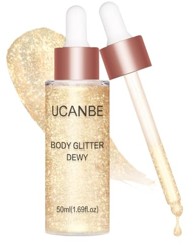 UCANBE Liquid Highlighter Hydratation Make-up Highlighter Body Luminizer Flüssig Highlighter Creme Geschenk zum Valentinstag (Champagner Gold 01)
