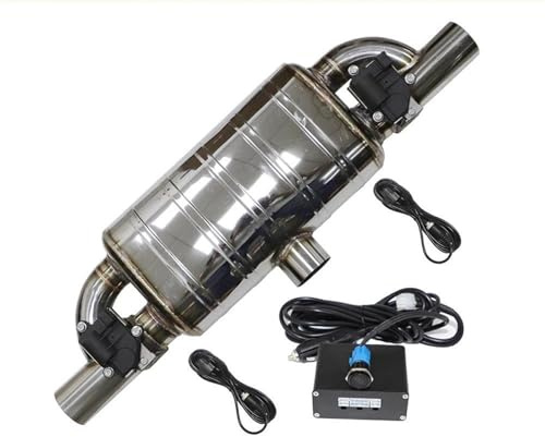 Terminali di scarico per auto Silenziatori Elettrici Con Valvola Variabile Per Tubo Scarico Pulsante Del Telecomando Forma A T Universale In Acciaio Inossidabile Uno In Due Fuori Terminale Scarico Aut