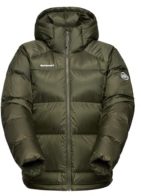 Mammut Glacier Glow IN Hooded Jacket Women – Chaqueta Acolchada para Mujer con Capucha | Cortavientos Caliente | Dark Marsh, Talla L