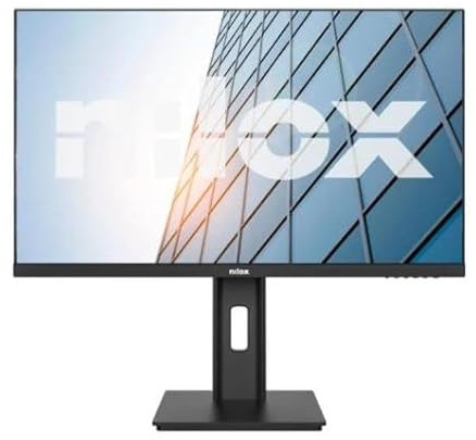 Nilox NXM24REG1201 Monitor Business 24'' IPS Full HD 120 Hz, Regolabile in Altezza, Speaker Integrati, Connessioni HDMI/DP/VGA, Riduzione Luce Blu
