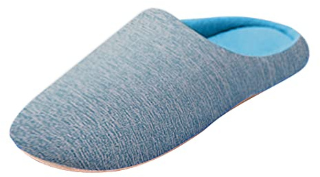 Pantuflas de algodón para mujer, zapatos de casa de tela suave para mujer, calzado de interior de espuma viscoelástica ligera, diseño de suela silenciosa antideslizante, estilo minimalista con