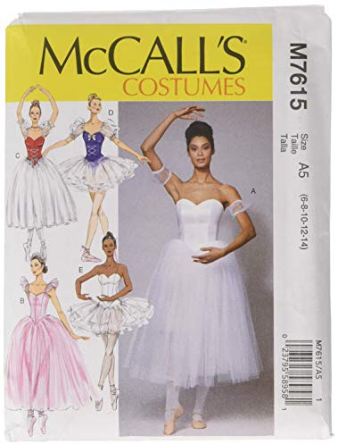 McCall's Patterns 7615 A5 Costume de Ballet pour Femme Tailles 34-42 Tissu Multicolore 17 x 0,5 x 0,07 cm