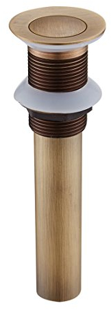 CASEWIND Juego de desagüe de latón sin rebosadero válvula Pop up Antigua para lavabos válvula de Descarga Retro Vintage para Ducha