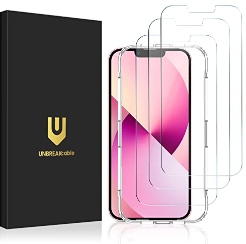 UNBREAKcable Schutzfolie für iPhone 13 und 13 Pro, iPhone 14 [3 Stück], 9H Härte Panzerfolie, 2.5D Displayschutzfolie, Schutzglas [Anti-Fingerprint und blasenfrei, Kratzfest, leicht anzubringen]