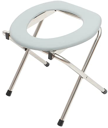 DOITOOL Commode Chair - Free Standing Folding Commode Toilet Chair, Portable Toilet Bedside Commodes for Disabled People The Elderly & Others up to 150 kg