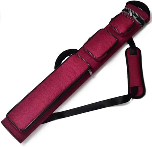 Champion 2X4,3x6 Nylon/Leatherette Billiard Pool Cue Stick Hard Carrying Case 4S2B, 6S3B (Red, 3X6 (3B6S))