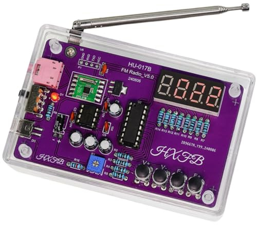 DIY FM Radio Kit | Soldering Practice Kit & Electronics Learning Project | STEM Science Kit for Beginners | DIY Electronic Kit with PCB, Compoments, Speaker, Case