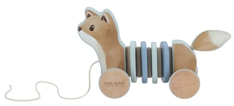 Little Dutch Nachziehtier aus Holz Baby Fuchs - Forest Friends