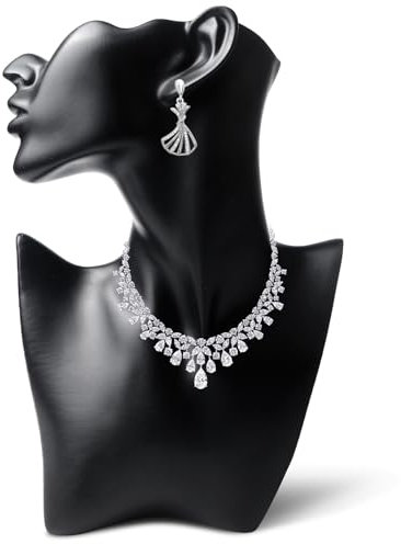 Présentoir à bijoux, collier, mannequin de vitrine - Buste - Présentoir à bijoux - Pour colliers, boucles d'oreilles - Noir