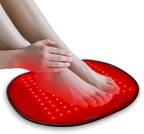 Rotlicht Therapie Fußmassagegerät – Infrarot Rotlicht Wärmetherapie für Füße, Neuropathie, Beine, Rücken, Hüfte – Schmerzlinderung & Muskelentspannung für Zuhause & Büro