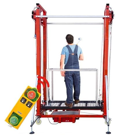 RDHMJSJAZ Ponteggi Elettrici, Piccoli Ascensori Con Telecomando For Cambio Luci, Verniciatura, Riparazione Tetti E Costruzione Alberi(Rise Height 3M)