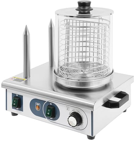 Hot Dog Macchina 220 V, per panini e salsicce, tubo di riscaldamento aggiornato, a risparmio energetico, facile da usare, per gastronomia, caffetteria, chiosco, servizio di colazione, feste, in