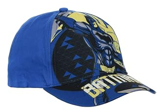 BATMAN Cappello da Baseball per Bambini e Ragazzi, Visiera con Grafica, Blu e Nero (IT, Numero, 54, Blu)