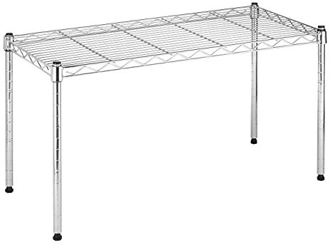 Whitmor Wire Shelving Unit, Metal Storage Shelves, Durable Heavy Duty Shelf, Easy Assembly for Pantry, Kitchen, Garage, Plant, 14 x 30 x 15