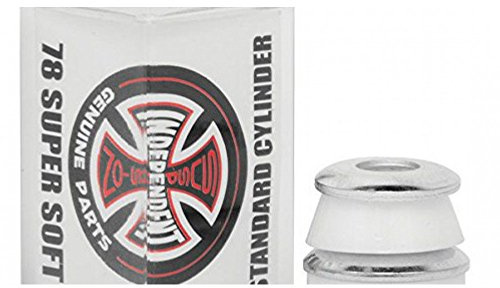 Independent - Set di 4 gomme per truck di skateboard, Cylinder Super Soft, 78A, colore bianco