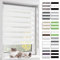 BelleMax Doppelrollo Klemmfix ohne Bohren & mit Bohren, 80x200cm(BxH), Weiß, Duo Rollo, Sonnenschutz lichtdurchlässig Blickdicht, Klemmrollo Fensterrollo, Rollos für Fenster und Tür