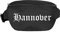 Hannover Bauchtasche - Altdeutsch Bedruckt - Gürteltasche Hipbag Schwarz