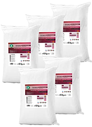 Detergente en polvo para lavadora 50 kg - Atomizado con oxígeno activo y enzimas - detergente profesional para ropa blanca y de color - limpieza avanzada - gran formato - ULTRA VITACAB