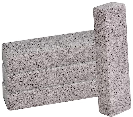 4 cepillos de limpieza de piedra pómez para barbacoa, bloques de piedra pómez, bloques de limpieza para inodoro, bloques fuertes para barbacoa, cocina, horno, ducha, lavabo