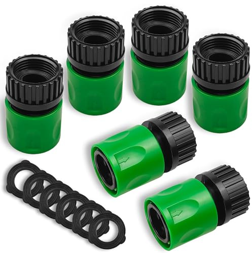 Lot de 6 tuyaux d'arrosage femelle filetés vers connecteur rapide pour joindre le tuyau extensible aux connecteurs de type Hozelock