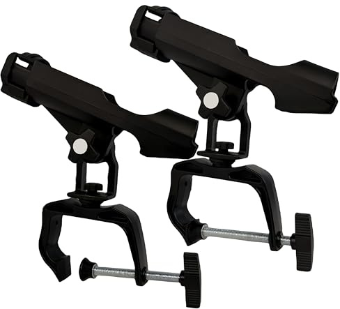 Supporto per canne da pesca con apertura a morsetto grande a 360 gradi regolabile per canna da pesca (RH20L-2Pack)
