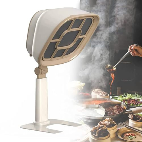KJHYYPP Desktop Cooker Hood, Mini Desktop Cooker Hood, Small Kitchen Exhaust Fan Detachable, USB Cooker Hood for Home Kitchen BBQ Hot Pot (White)