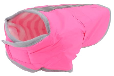 SHINEOFI Reflective Dog Coat Warm Winter Fleece Jacket for Small Medium Large Dogs Reversible Pet Clothing Doggie Outfit for Cold Weather