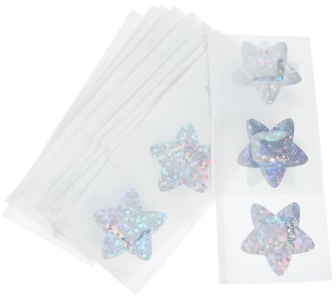 HOMSFOU 20 Vendajes Autoadhesivos en Forma, PVC, Diseño de Dibujos Animados con Purpurina, Material para Cuidado de Heridas, 20 unidades