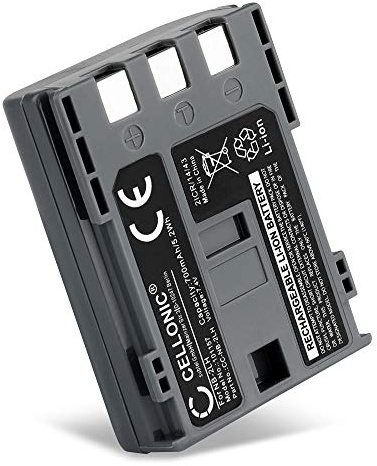 CELLONIC, Akku für Kamera kompatibel mit Canon ZR100–ZR960 Series, EOS 40D, 400D, 350D, PowerShot G7, G9, S30, S40, S45, S50, S60, S70, S80, BP-511, NB-2LH (7.4V, 700mAh)