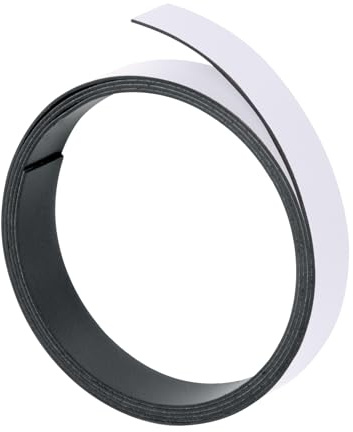 FRANKEN Magnetband, 100 cm x 10 mm, beschriftbar, zuschneidbar, weiß, M802 09